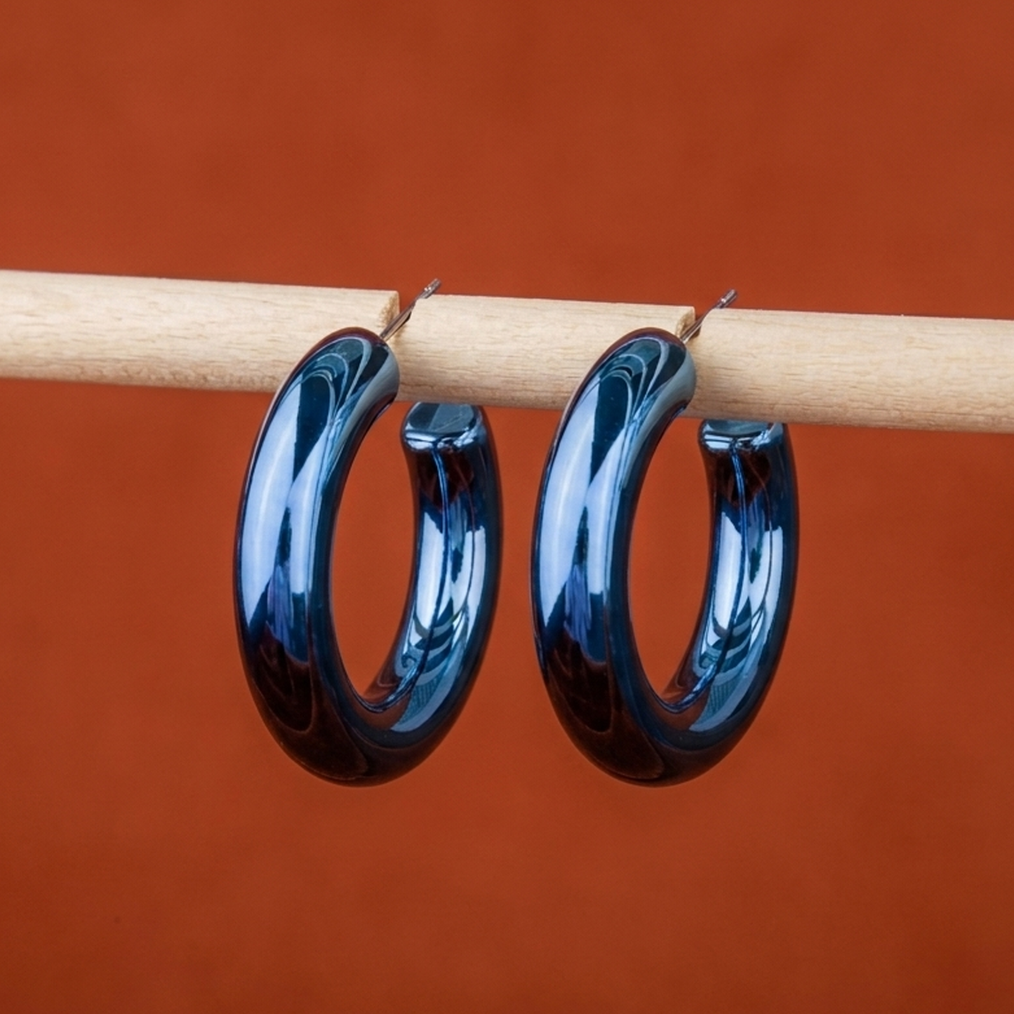 Electric Blue Party Hoops