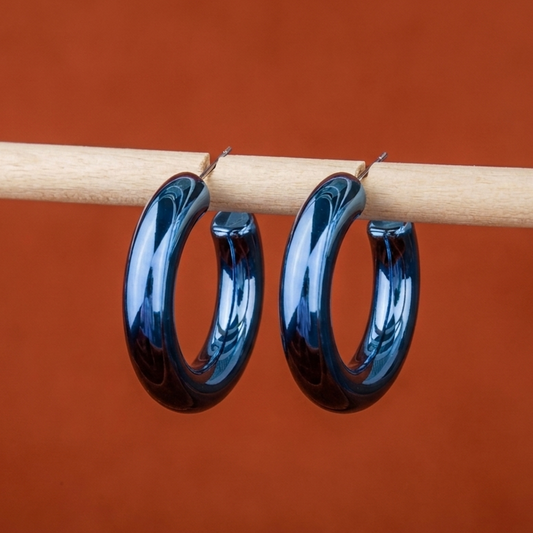 Electric Blue Party Hoops