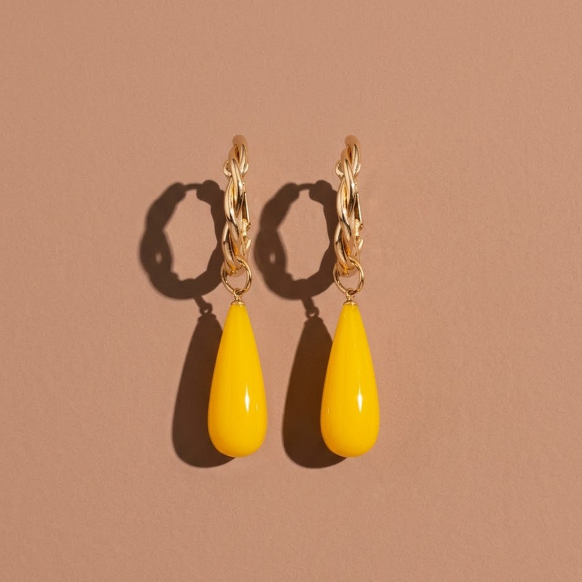 Limoncello Twisted Hoops